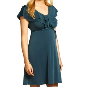 Jessica Simpson Dark Green Pullover Maternity Dress Size Large